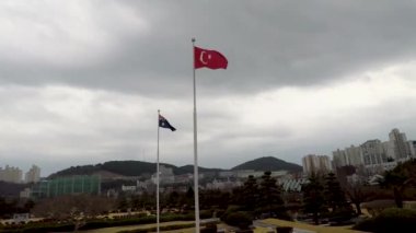 BM asker 16 ülkeden ve savaşta 1950-1953 üzerinden Kore Savaşı sırasında öldürüldü beş ülke BM AIDS BM Memorial mezarlığı Kore onur