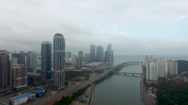 Hyperlapse Provoz Centum Města Haeundae Busan Jižní Korea Asie — Stock video