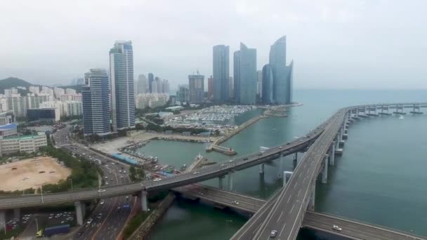 해운대 아시아에서의 Hyperlapse 트래픽 — 비디오