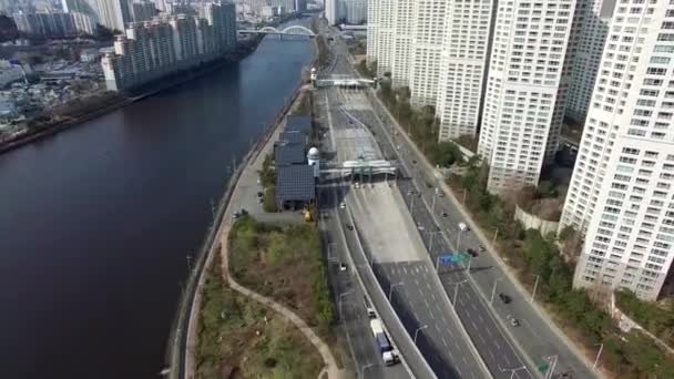 Hyperlapse Centum City Traffic Haeundae Busan Coreia Sul Ásia — Vídeo de Stock