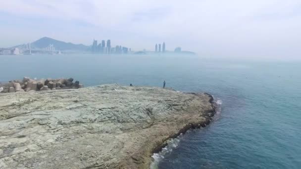 Letecký Pohled Igidae Park Busan Jižní Korea Asie — Stock video