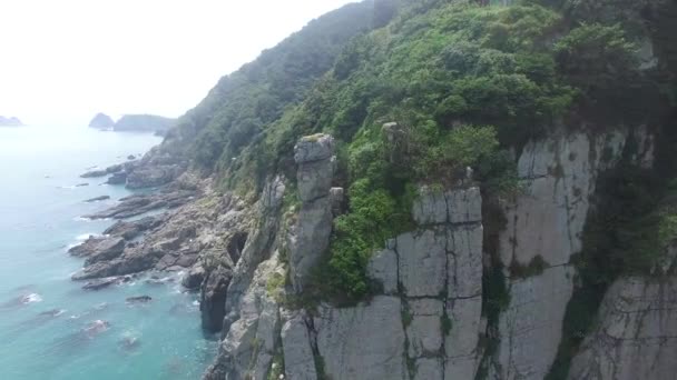 Luftaufnahme Des Nongbawi Steins Igidae Park Busan Südkorea Asien — Stockvideo