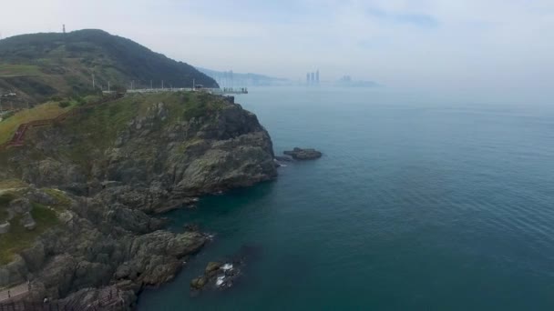 Vista Aérea Oryukdo Skywalk Busan Corea Del Sur Asia — Vídeos de Stock
