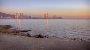 Igidae Park'tan Haeundae Görünümü, Busan, Güney Kore, Asya