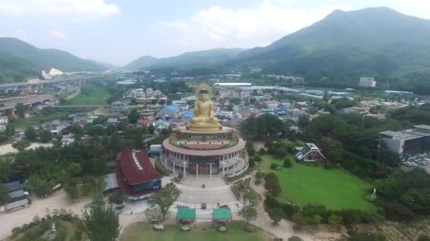 Widok Lotu Ptaka Hongbeopsa Temple Busan Korea Południowa Azja — Wideo stockowe