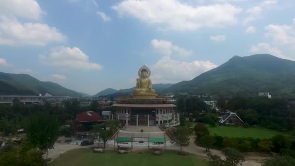 Widok Lotu Ptaka Hongbeopsa Temple Busan Korea Południowa Azja — Wideo stockowe