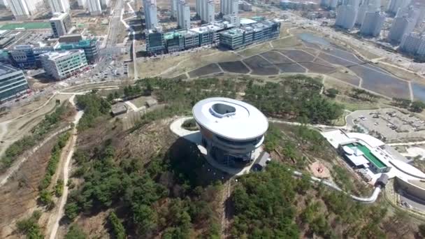 Vista Aérea Del Observatorio Bitgaram Naju Jeonnam Corea Del Sur — Vídeos de Stock