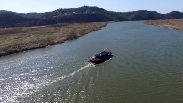 Hangpo Dotbae Yeongsan River Naju Jeonnam Zuid Korea Azië — Stockvideo