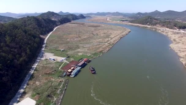Hangpo Dotbae Río Yeongsan Naju Jeonnam Corea Del Sur Asia — Vídeo de stock