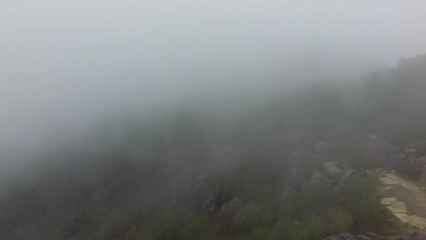 Misty Molnigt Biseul Mountain Daegu Sydkorea Asien — Stockvideo
