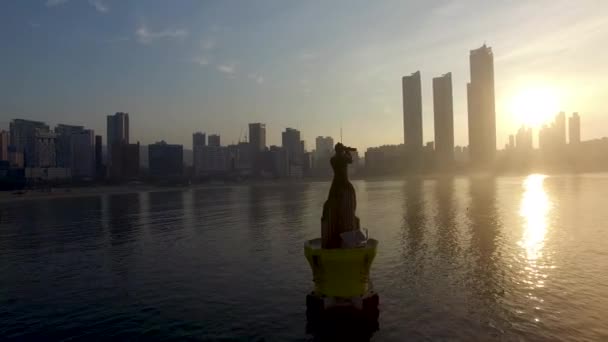 Pomnik Haeundae Beach Busan Korea Południowa Azja — Wideo stockowe