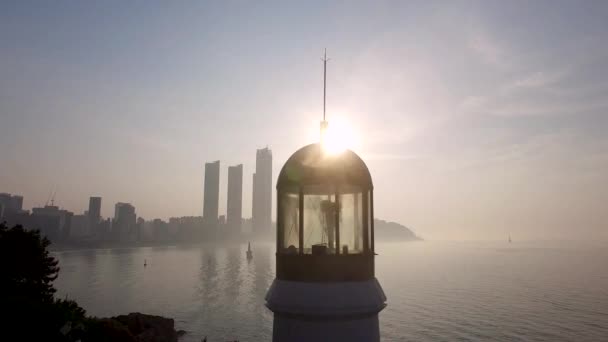 Dongbaekseom Adası Nın Gün Doğumu Busan Güney Kore Asya — Stok video