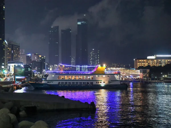 Haeundae Gece Manzarası, Busan, Güney Kroea, Asya