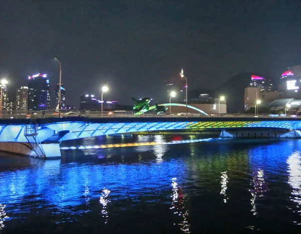 Noční pohled na Centum City, Haeundae, Busan, Jižní Kroea, Asie — Stock fotografie