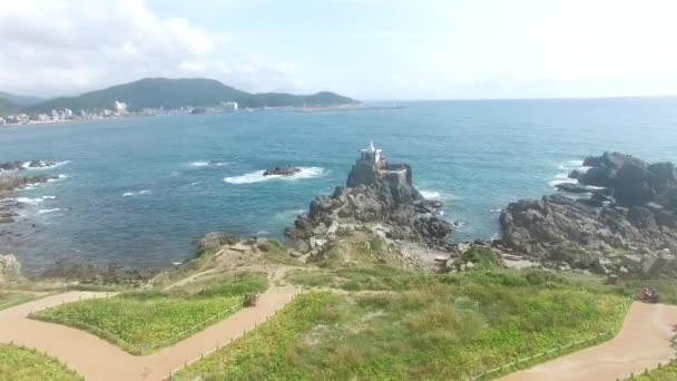 Aerial View Orangdae Park Jeonggwan Gijang Busan South Korea Asia — Stock Video