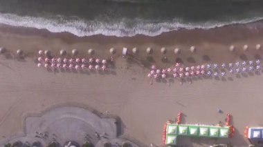 Bulutlu Sabah Yaz Gwangalli Beach Timelapse, Busan, Güney Kore, Asya.