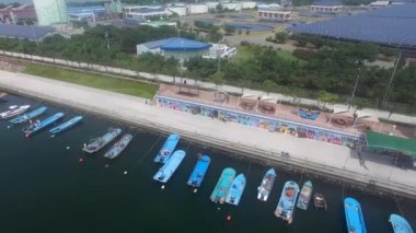 Bunezia janglim Port Janglimpogu Havadan Görünümü, Sahagu, Busan, Güney Kore, Asya.
