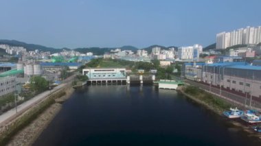Bunezia janglim Port Janglimpogu Havadan Görünümü, Sahagu, Busan, Güney Kore, Asya.