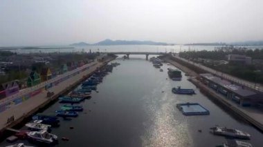 Bunezia janglim Port Janglimpogu Havadan Görünümü, Sahagu, Busan, Güney Kore, Asya.