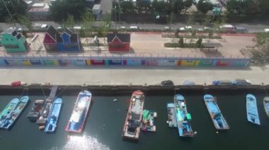 Bunezia janglim Port Janglimpogu Havadan Görünümü, Sahagu, Busan, Güney Kore, Asya.