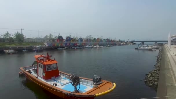 Vista Aérea Bunezia Janglim Port Janglimpogu Sahagu Busan Corea Del — Vídeo de stock