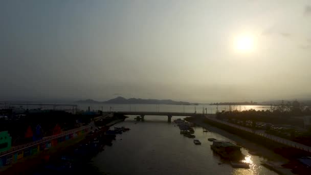 Aerial View Bunezia Janglim Port Janglimpogu Sahagu Busan South Korea — Stock Video