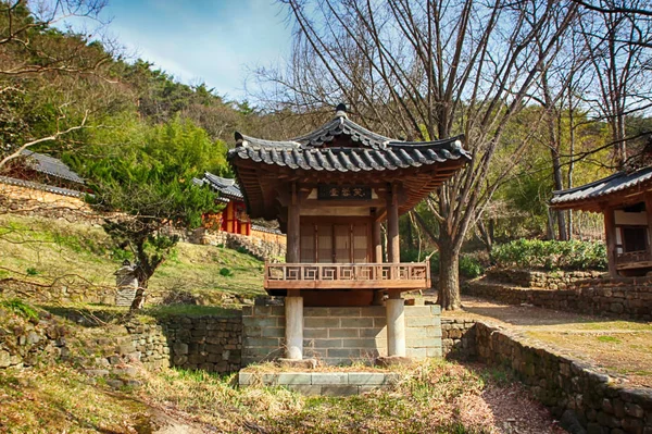 Koreai hagyományos ház Sikyeongjeong a Damyang, Jeonnam, Dél-Korea, Ázsia. — Stock Fotó
