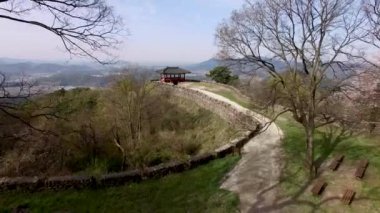 Geumseong Dağ Kalesi'nin Rakip Görünümü, Damyang, Jeonnam, Güney Kore, Asya.