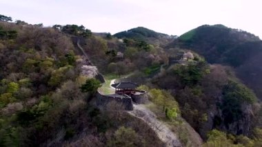 Geumseong Dağ Kalesi'nin Rakip Görünümü, Damyang, Jeonnam, Güney Kore, Asya.