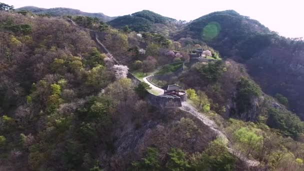 Aerival Pohled Horu Geumála Damyang Jeonnam Jižní Korea Asie — Stock video