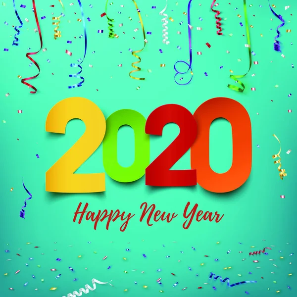Bonne année 2020. Modèle de conception abstrait . — Image vectorielle