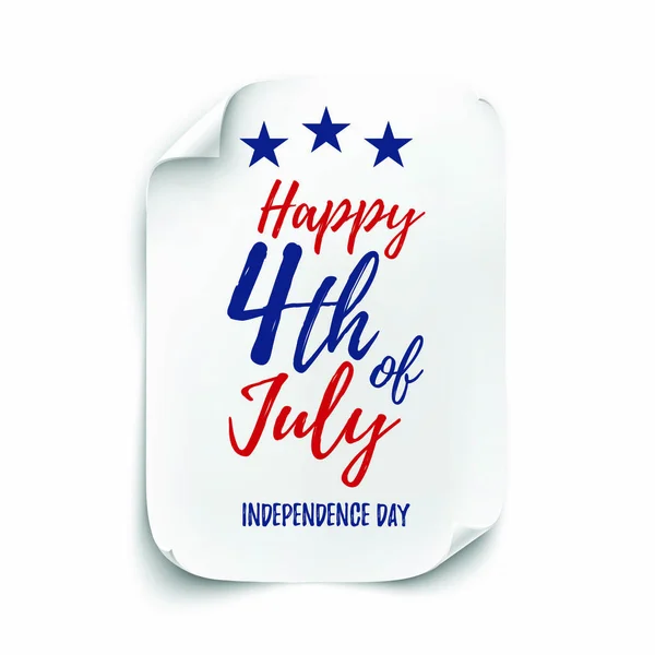 4th of July background. American Independence day poster. — Stock Vector