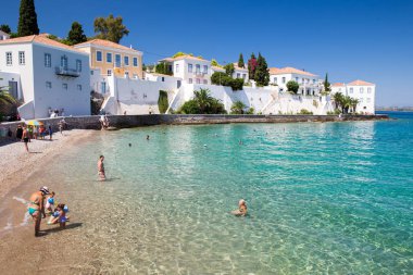 Spetses Island Yunanistan güzel plaj - Yunan Idyll !