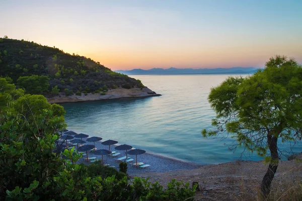 Piękna plaża na wyspie Spetses — Zdjęcie stockowe