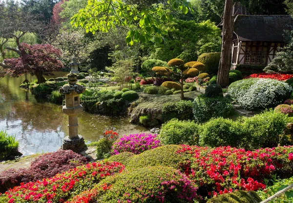 Hermoso Jardín Japonés Maulivrier Pays Loire Francia Mayo Primavera — Foto de Stock