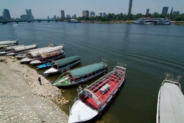 Лодки на реке Нил — стоковое фото