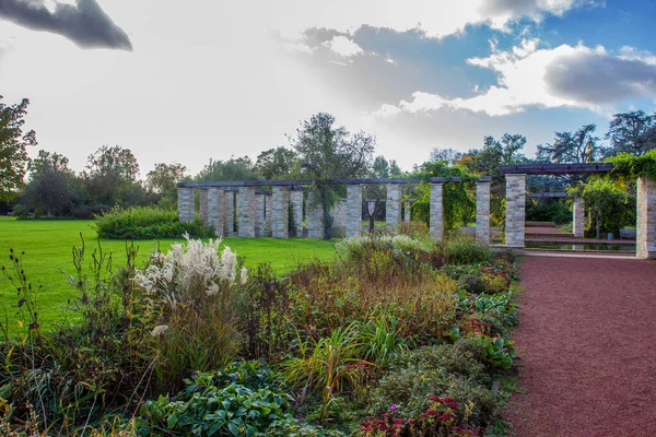 Fantastisk Damm Och Natur Park Nord Norr Düsseldorf Oktober Dag — Stockfoto