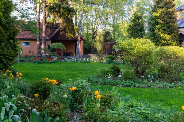 Incredibile Giardino Vicino Alla Casa Countru Vicino Mosca Nella Regione — Foto Stock