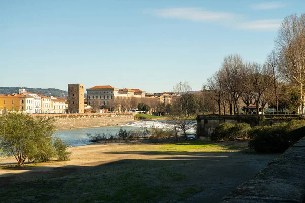 Terzo Giardino Флоренції Вид Річку Арно Флоренції Грудень Різдвяні Свята — стокове фото