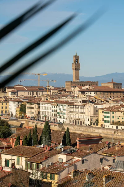 Καθεδρικός Ναός Santa Maria Del Fiore Και Palazzo Vecchio Tower — Φωτογραφία Αρχείου