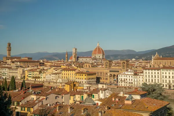 Catedral Santa Maria Del Fiore Palazzo Vecchio Tower Edifício Biblioteca — Fotografia de Stock