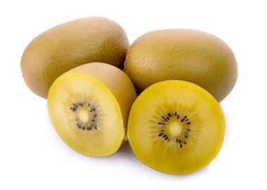 Beyaz arka plan üzerinde izole altın kivi