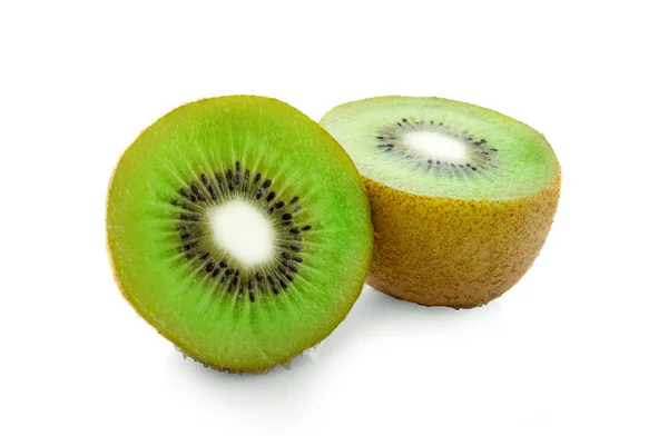 Kiwi Fructe Felii Izolate Fundal Alb — Fotografie, imagine de stoc