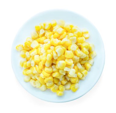 Olgun mısır beyaz arkaplanda izole