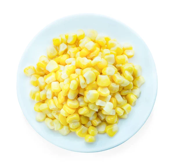 在白色背景上隔绝的成熟玉米 — 图库照片