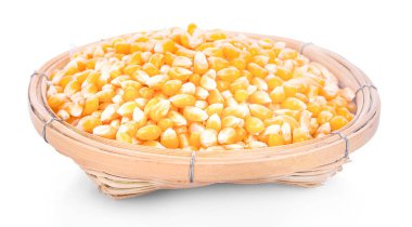 Beyaz arkaplanda mısır