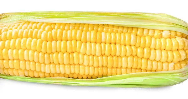 Maïs Een Witte Achtergrond — Stockfoto