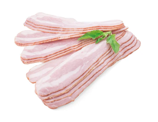 Ham Slices Isolated White Background — Stock Photo, Image