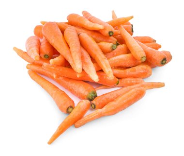 Beyaz arka plan üzerinde izole bebek havuç.