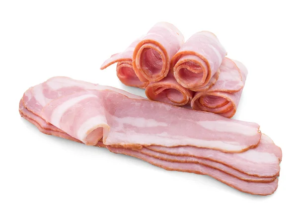 Daging Ham Asap Diisolasi Pada Warna Putih — Stok Foto